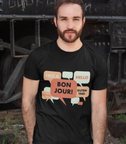 GLOBAL GREETINGS FRENCH T-SHIRT