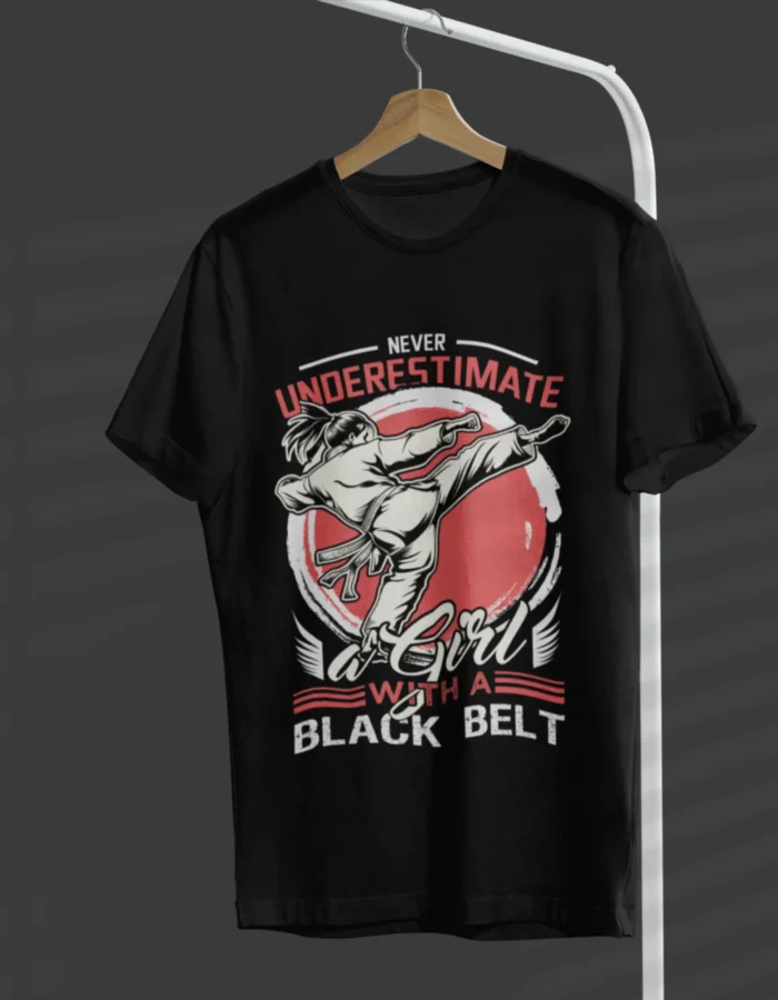 BLACK BELT GIRL PRINTED MMA TSHIRT
