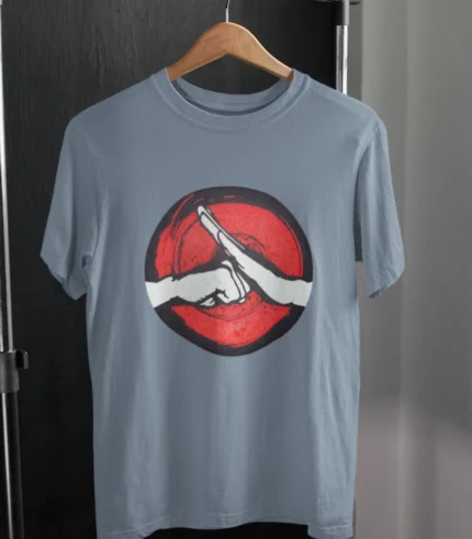 RED CIRCLE PRINTED WUSHU T-SHIRT